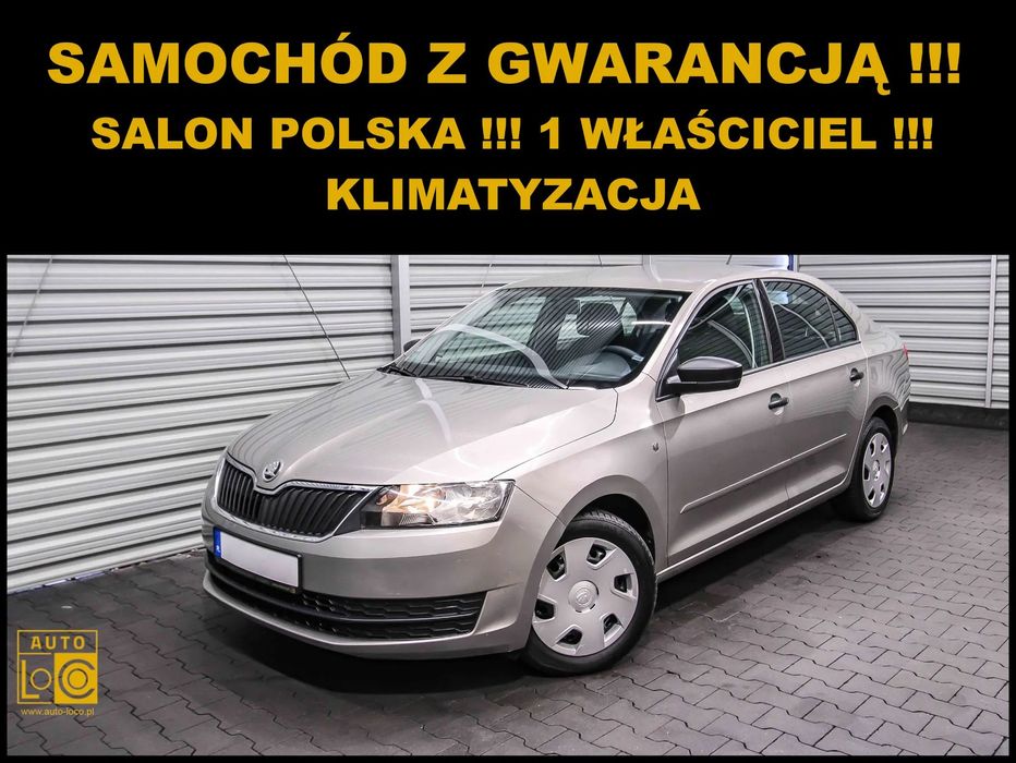 Skoda RAPID Salon POLSKA + 1 Właściciel od NOWOŚCI + Klimatyzacja + Elektryka !!!