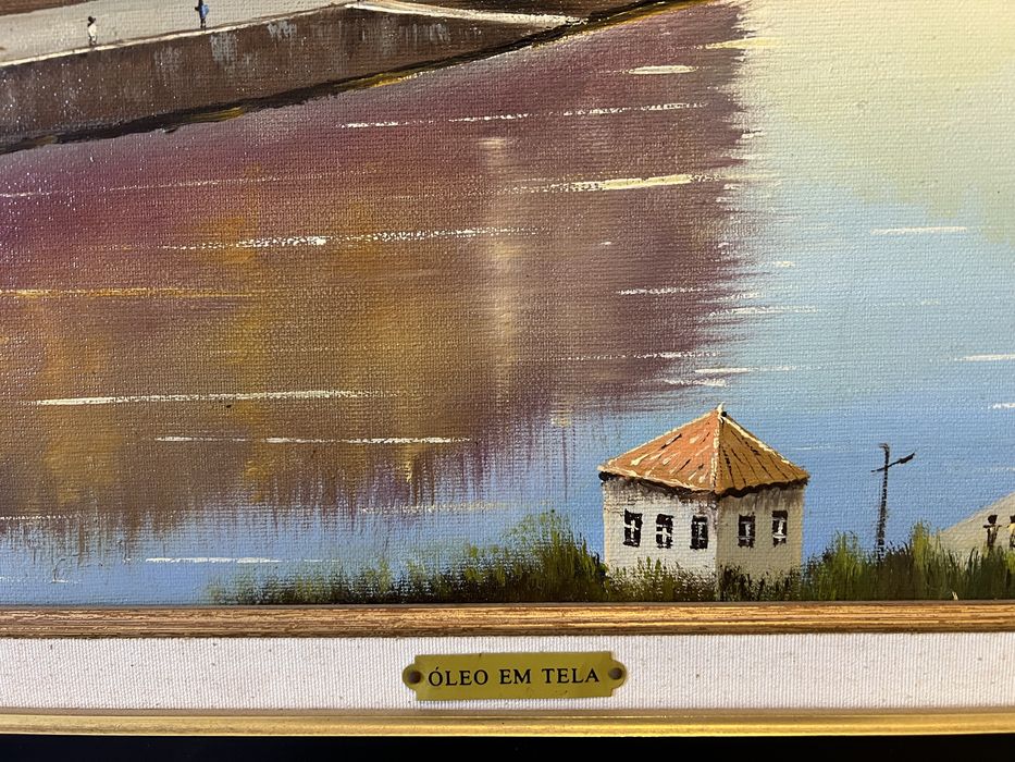 Quadro a óleo sobre tela da cidade do Porto