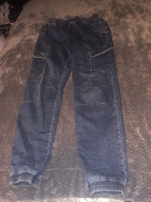 Calças Cargo Azuis Escuro