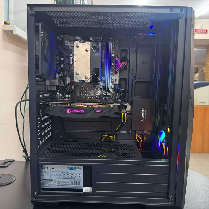 Компютер Новый Ryzen 5 4500, 16GB DDR4, Gigabyte RX 570, SSD 480GB