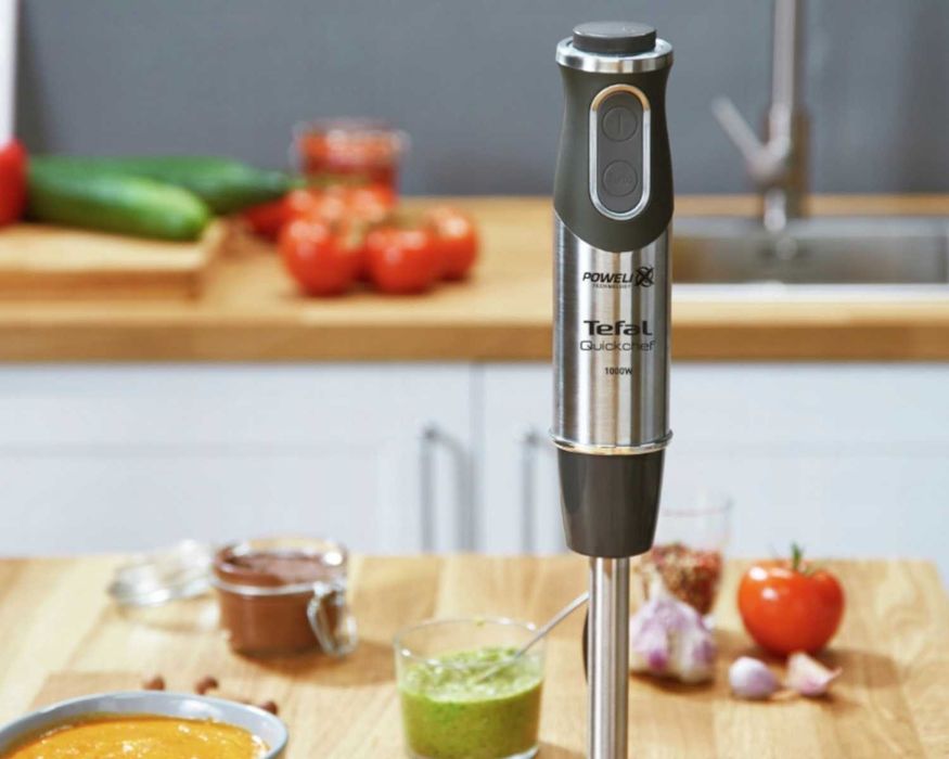 TEFAL Quickchef Blender Ręczny 1000W + Rozdrabniacz + Pojemnik MOCNY
