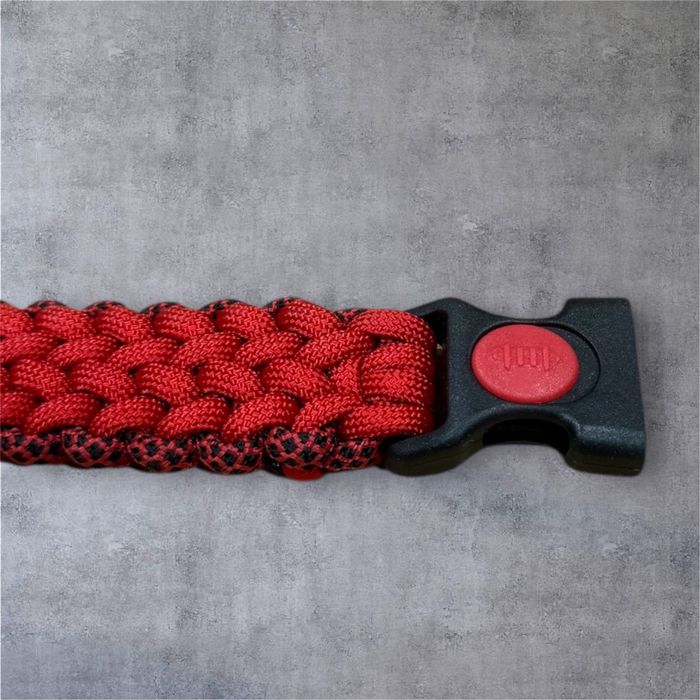 Obroża dla psa czerwona pleciona zapinana na zatrzask nowa