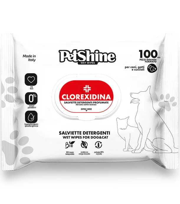 Petshine - Toalhitas hipoalergénicas para cão e gato (100 unid.)