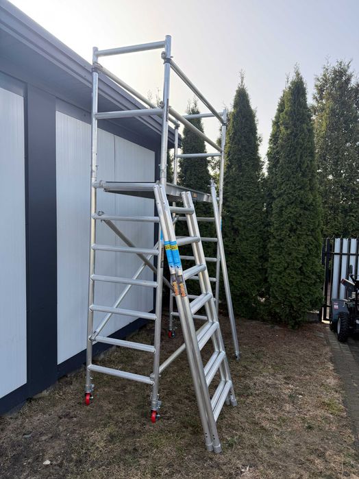 Rusztowanie Aluminiowe Jezdne Wysokość Robocza 6,40m 0,75x1,95m Altrex