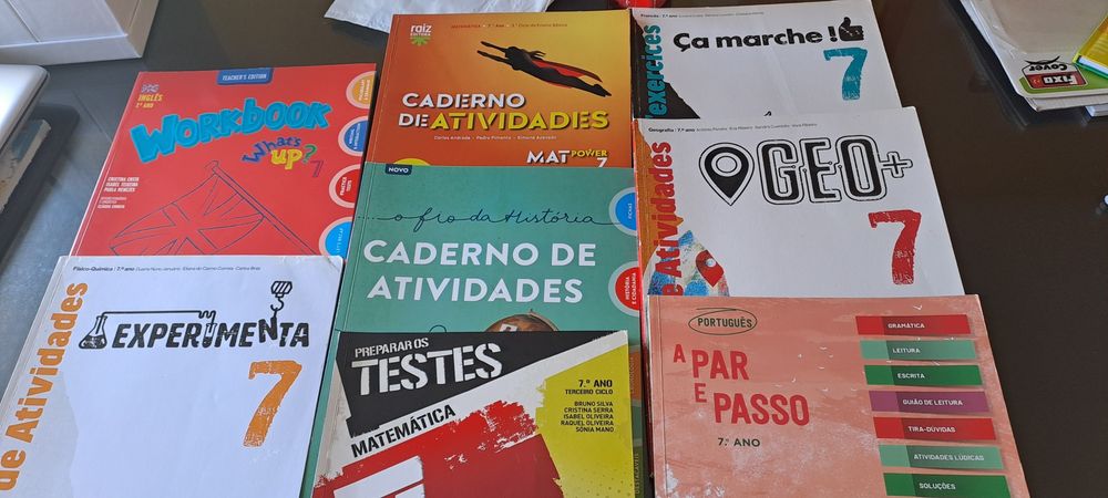 Cadernos de atividades 7 ano