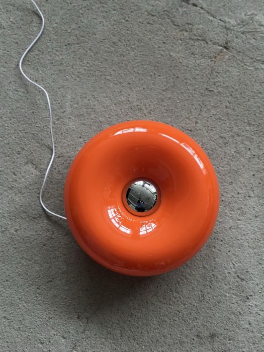 Retro lampka UFO donut Space Age modern design USB pomarańczowy pączek