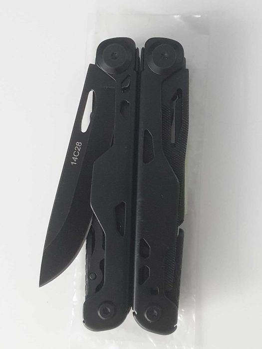 Multitool czarny stal 14C28 280 gram plus bity etui Multinarzędzie