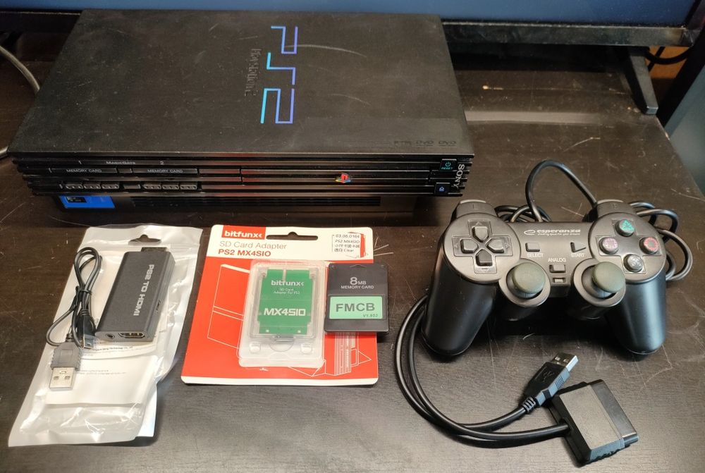 Sony PlayStation 2 komplet z MX4SIO 128GB i PS2HDMI