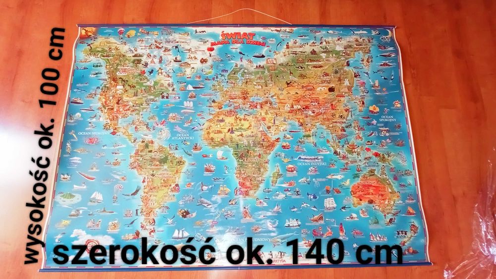 MAPA ścienna świata dla dzieci