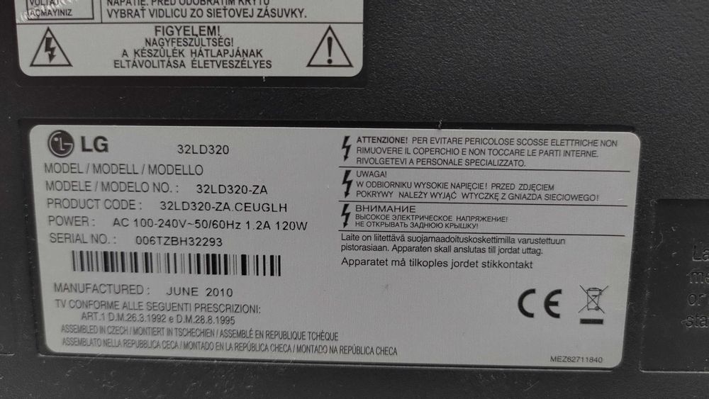 Tv LG 32" Usada Impecável + Descodificador Golden Mod. Mania 828+ Novo