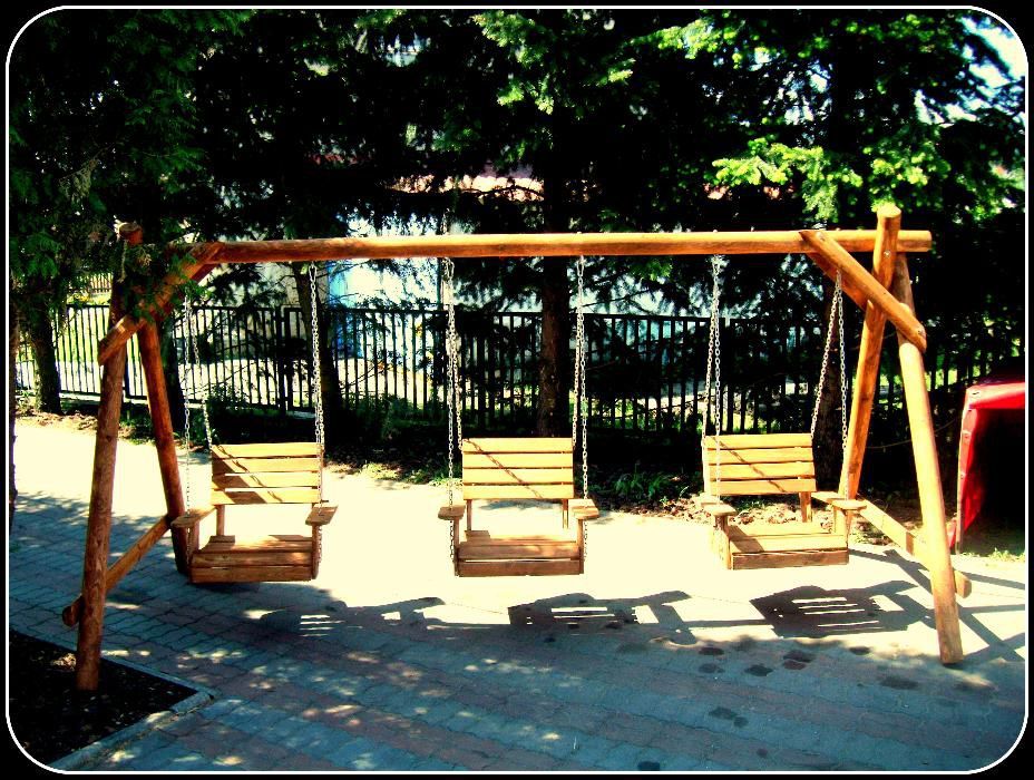 Meble ogrodowe drewniane huśtawka wysyłka cały kraj i UE