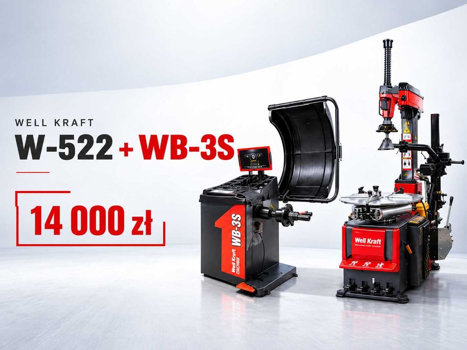 Montażownica automatyczna + wyważarka 3D | Zestaw wulkanizacyjny