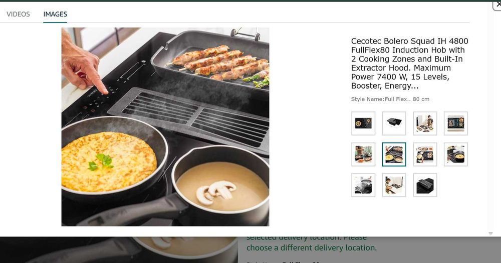 Індукційна варильна поверхня Cecotec Bolero Squad IH 4800 FullFlex80