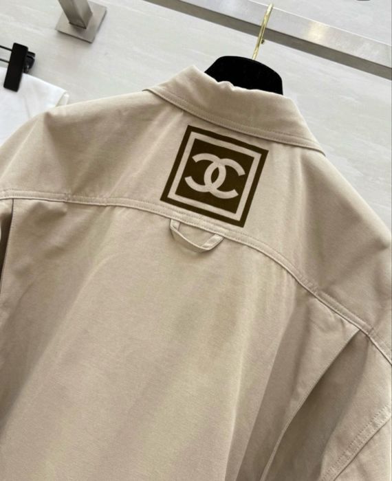 Kurtka parka chanel sportowa khaki beż