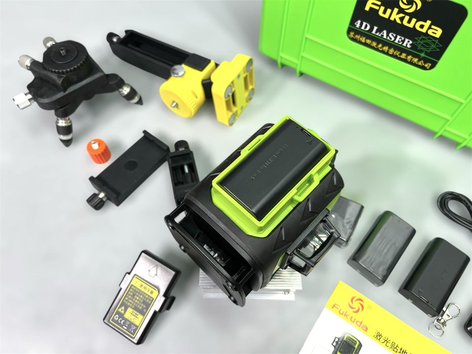Лазерный уровень FUKUDA MW-94D-4GX 4D Диоды OSRAM (2 АКБ)