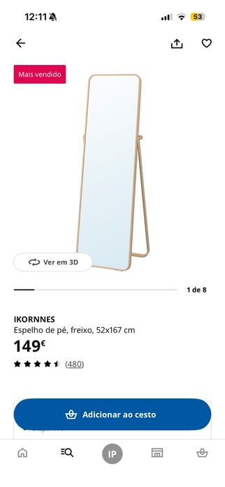 Espelho de chao IKEA