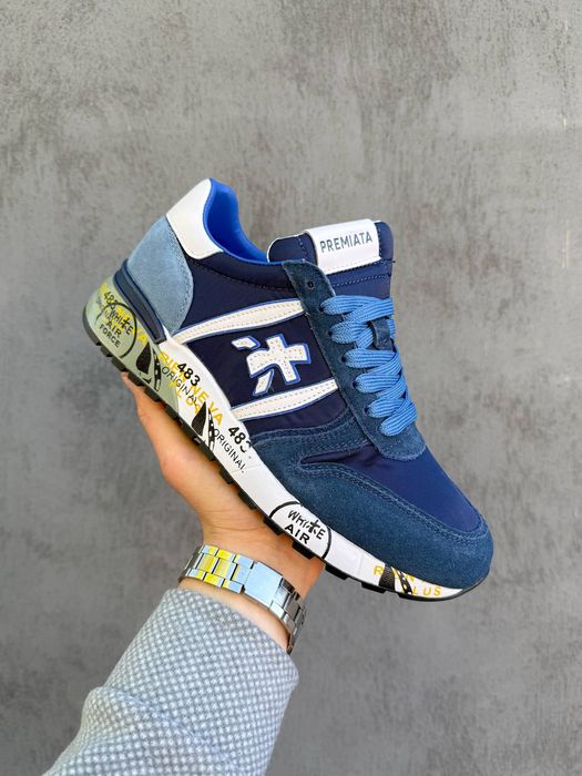 40-46 р кросівки Premiata Lander «Ocean» Navy/Blue