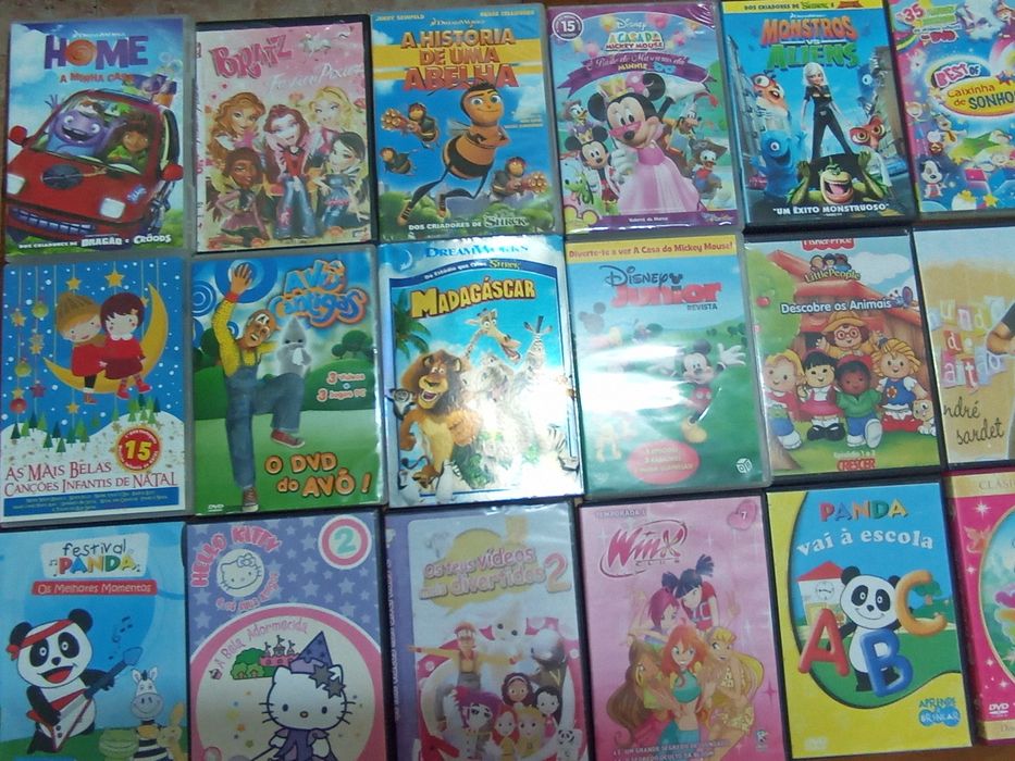 DVDs vários de desenhos animados