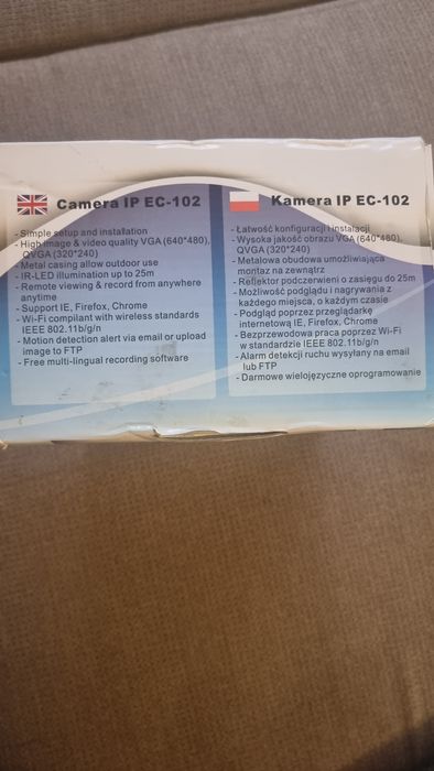 Nowa Kamera IP EasyCam EC-102SD 6mm