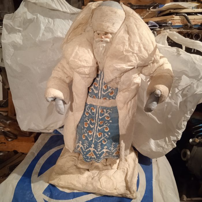 Новогодняя гирлянда с игрушками, ёлка, Дед Мороз из 50-х