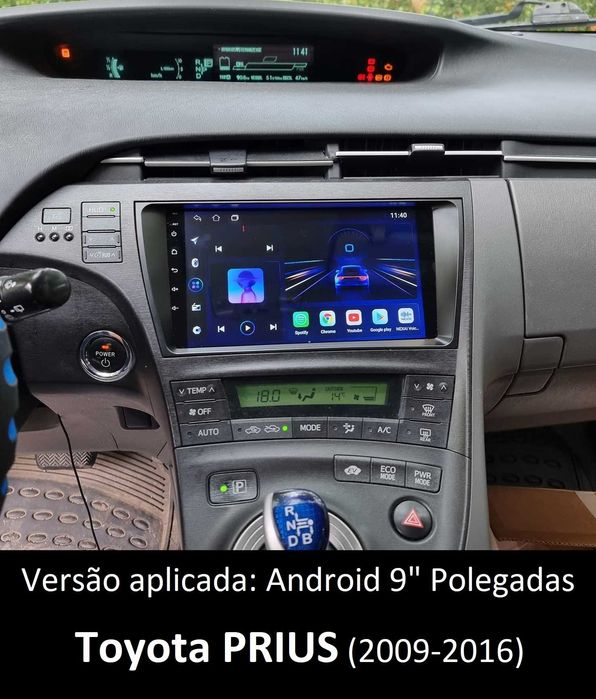 (NOVO) Rádio 2DIN 9" Toyota PRIUS (2003 até 2016) • Android [4+64GB]