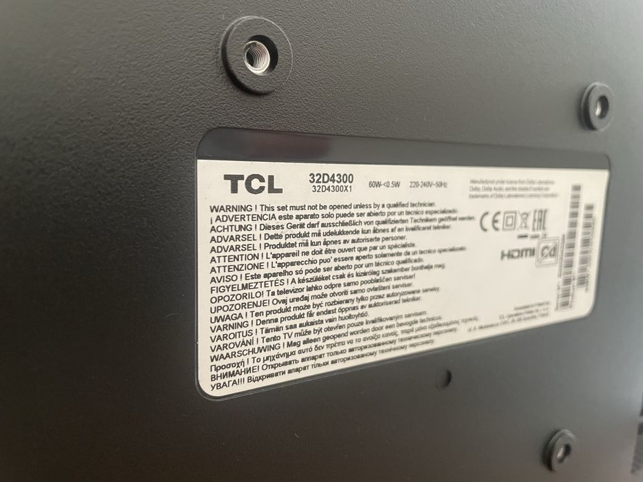 TV TCL 32 polegadas 1080i HDMI