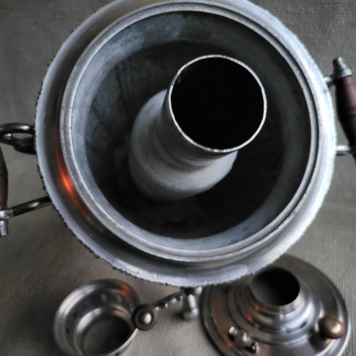 Самовар жаровой с Веницианскими ручками Патронный з-д на дровах редкий