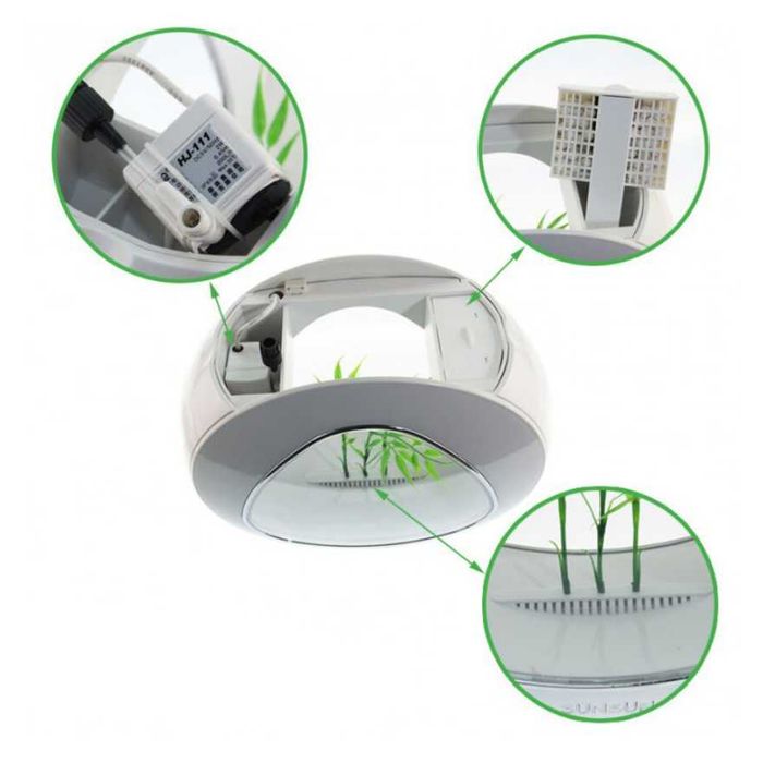 Стильний акваріумний комплект 3 в 1 SunSun Aquarium YA-01 LED