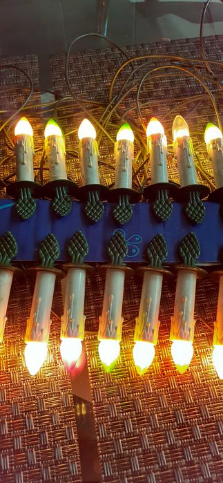 Lampki choinkowe swieczki z PRL -u