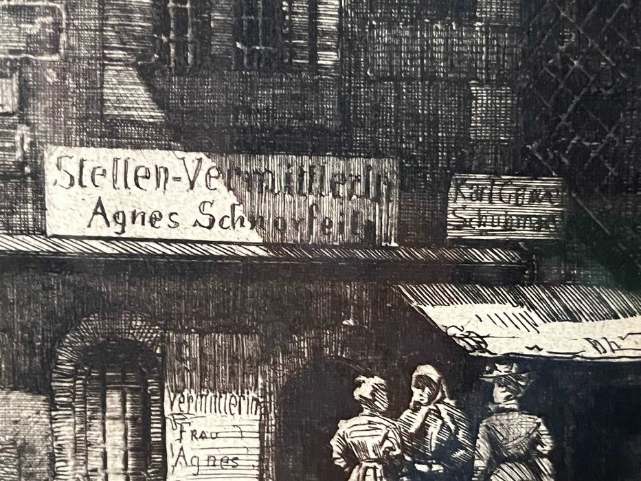 Wrocławski ratusz XIX - Hugo Ulbrich - akwaforta