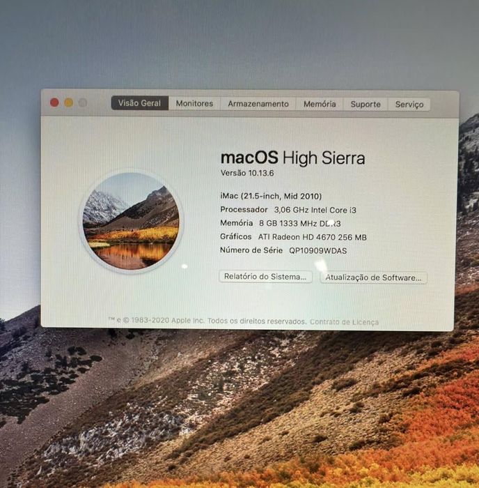Apple iMac 21.5 , Mid 2010, 8gb, 500gb - Funcionando Perfeitamente