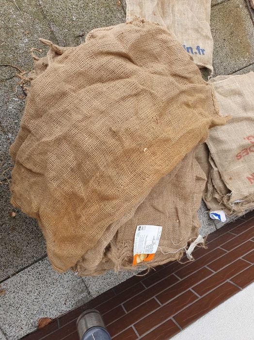 Worki parciane ,jutowe PRL