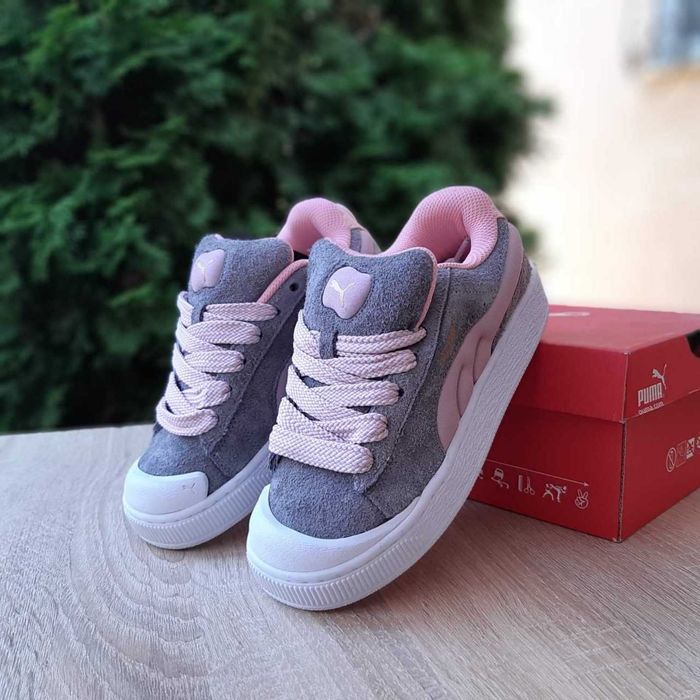 !SALE! Puma Suede XL Crush Preserves сірі з пудрой 36 37 38 39 40 41