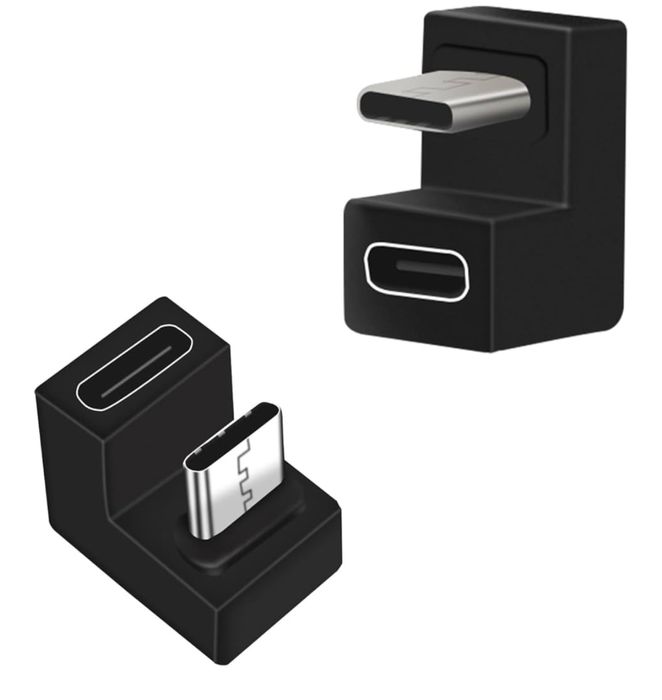 Adaptador USB C em ângulo de 180 graus adaptador USB C 3,1