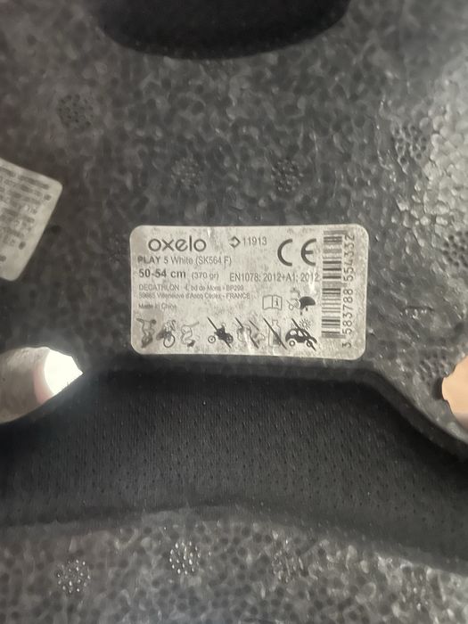 Комплект захистного спорядженя Oxelo шолом 50-54см для скейтів, ролік