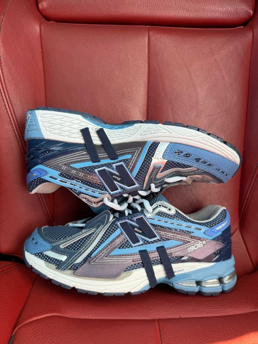 (БЕЗ ПЕРЕДОПЛАТИ) New Balance 1906a Navy Blue Silver нью беленс 1906 сині сріблясті літні кросівки сітка