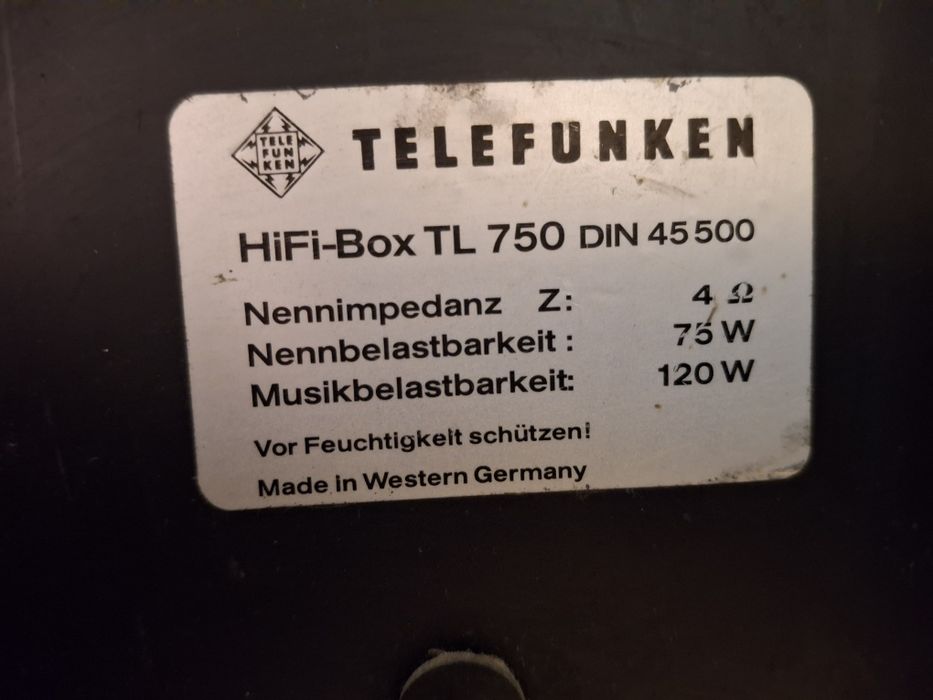 Telefunken TL 750 та підставки
