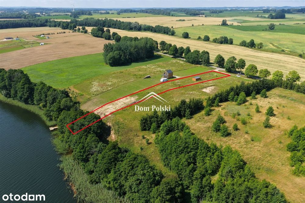 Działka 3099 m², własna linia brzegowa J.Mieruńskie - Więcej