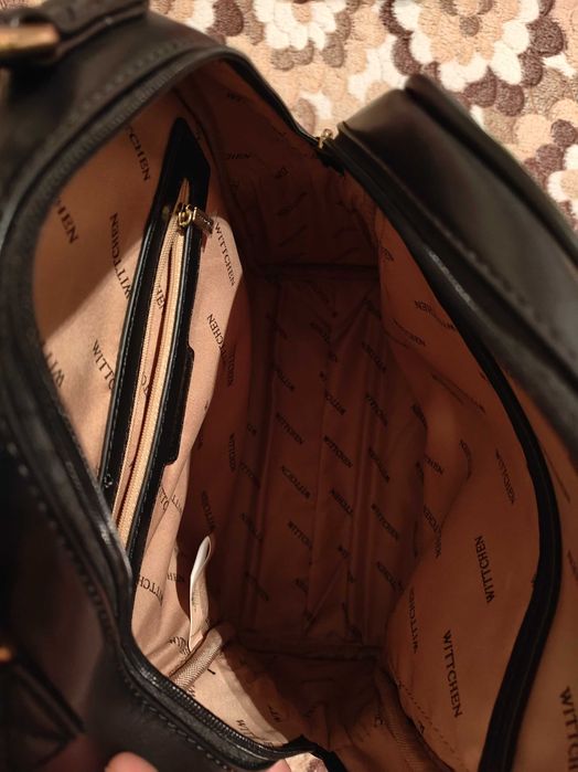 Damski plecak z ekoskóry pikowany czarny Witchen