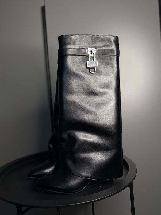 Сапоги козаки чоботи шкіряні на платформі 3 см zara