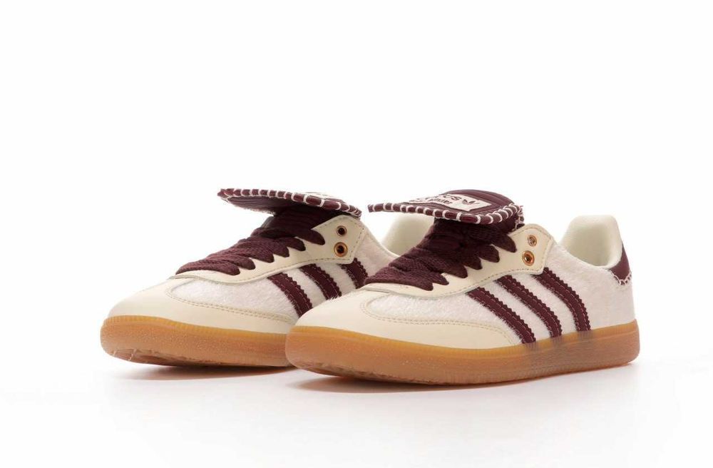 Женские кожаные кроссовки Adidas Samba x Wales Bonner адидас самба