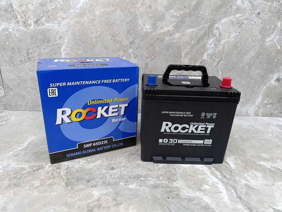 Автомобільний акумулятор ROCKET Japan 6СТ-60Ah Аз 520A (CCA) (SMF 65D23R)