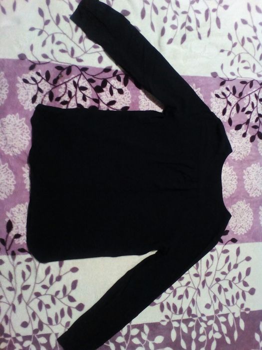 Рубашка черная 46-48 размер блуза блузка чорна кофта