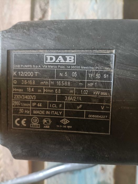 Electrobomba de água dab