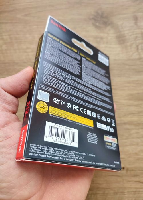 Karta pamięci SD SanDisk Extreme PRO 512GB. Nowa, oryginalna.