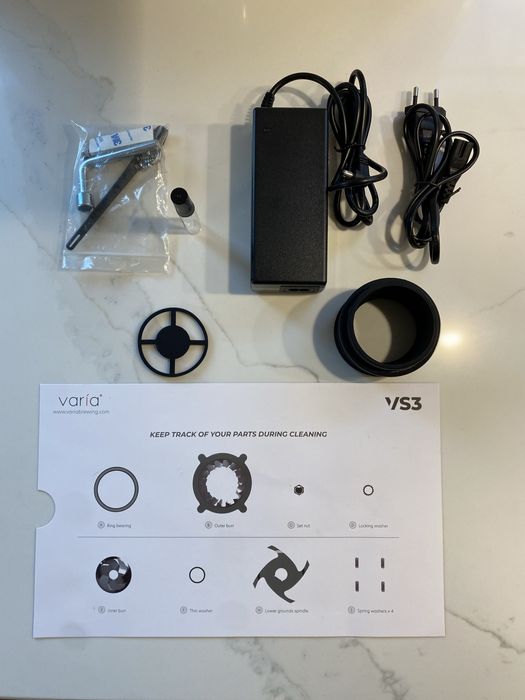 Młynek do kawy Varia VS3 (2. generacja), kolor biały – stan idealny