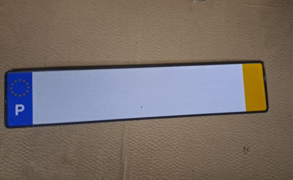 Lote chapas matricula para gravação