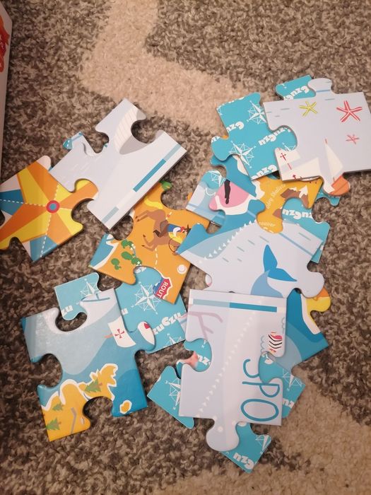 Duże Puzzle Maxi 168 elementów Mapa Świata CzuCzu 6+ jak nowe