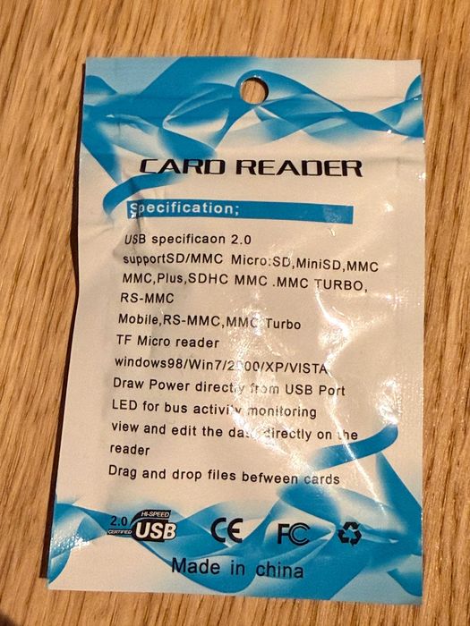 Czytnik kart pamięci - USB