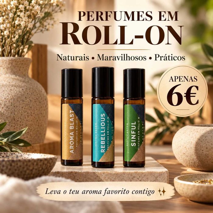 Roll on naturais - perfumes duradouros